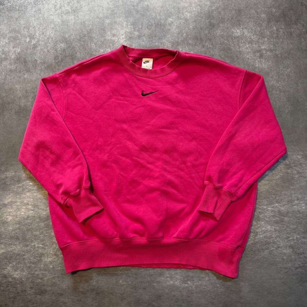 Nike Sportswear Phoenix Fleece Oversized Crewneck Sweatshirt Med Hot Pink Mini